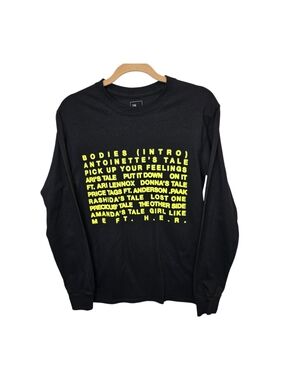 Jazmine Sullivan Women's S Heaux Tales Setlist Black Long Sleeve Sweatshirt